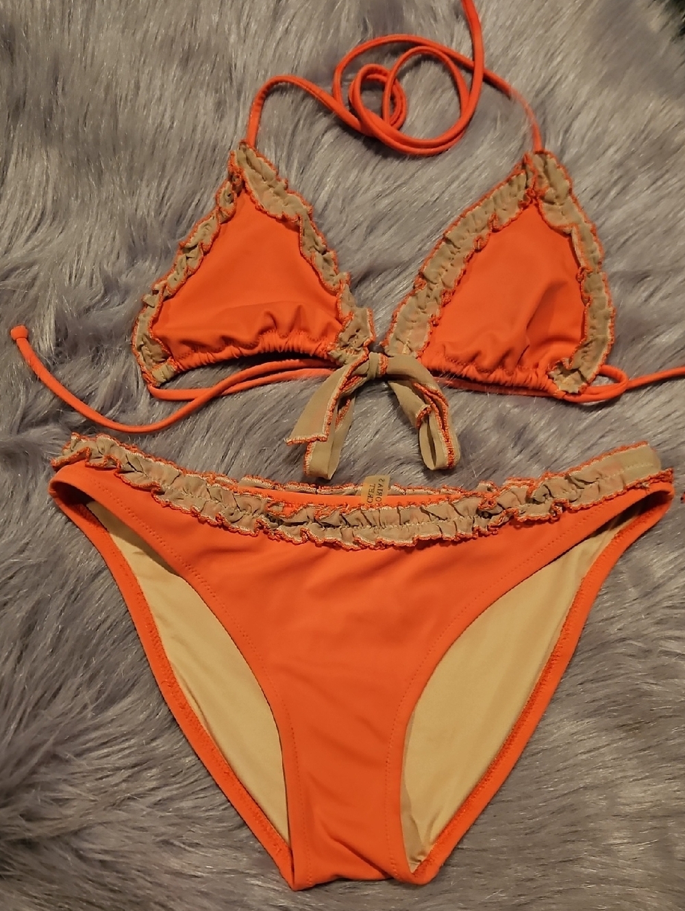 Victoria Secret Coral Triangle Ruffle Bikini - Picture 4 of 14